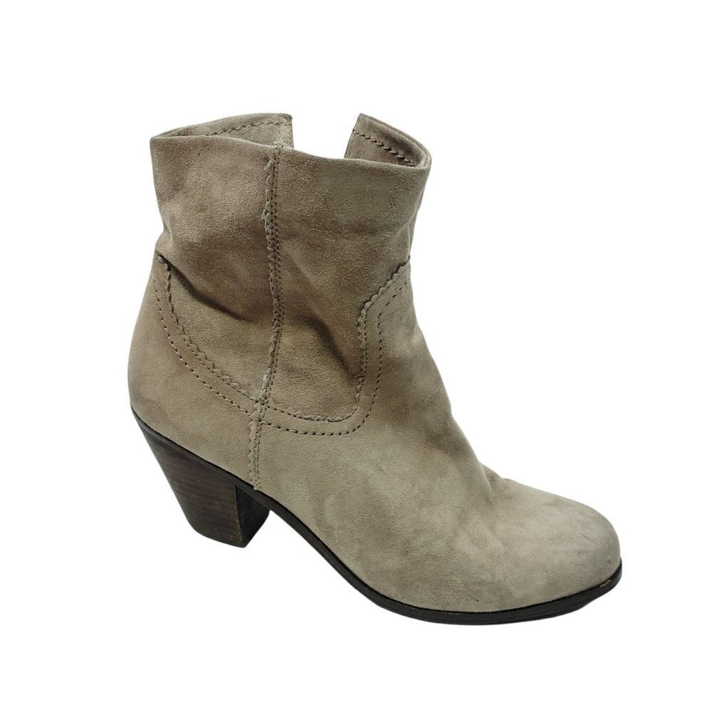 Sam Edelman Boots Louie Suede Bootie Bohemian Fold Over Ankle Women's Size 8.5
